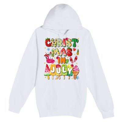 Groovy Christmas In July Summer Hawaii Premium Pullover Hoodie