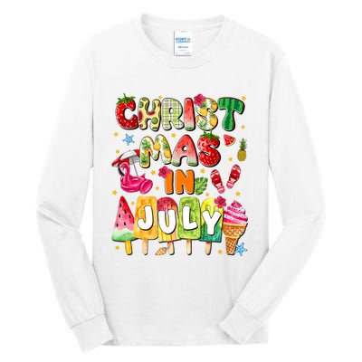 Groovy Christmas In July Summer Hawaii Tall Long Sleeve T-Shirt