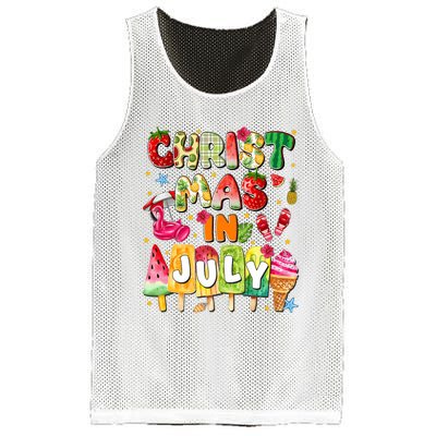 Groovy Christmas In July Summer Hawaii Mesh Reversible Basketball Jersey Tank