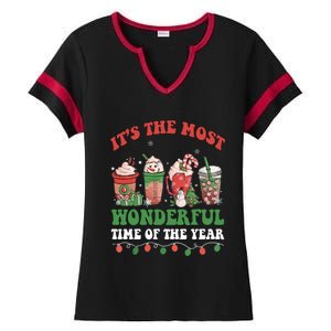 Groovy Christmas ItS The Most Wonderful Time Of The Year Cute Gift Ladies Halftime Notch Neck Tee