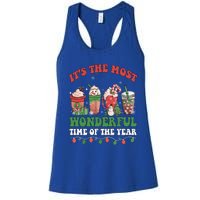 Groovy Christmas ItS The Most Wonderful Time Of The Year Cute Gift Women's Racerback Tank