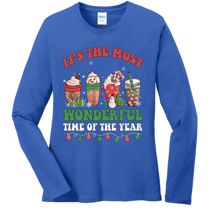 Groovy Christmas ItS The Most Wonderful Time Of The Year Cute Gift Ladies Long Sleeve Shirt