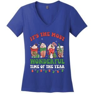 Groovy Christmas ItS The Most Wonderful Time Of The Year Cute Gift Women's V-Neck T-Shirt