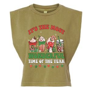 Groovy Christmas ItS The Most Wonderful Time Of The Year Cute Gift Garment-Dyed Women's Muscle Tee