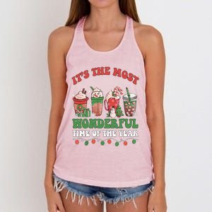 Groovy Christmas ItS The Most Wonderful Time Of The Year Cute Gift Women's Knotted Racerback Tank