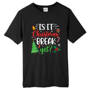 Groovy Christmas Is It Christmas Break Yet Retro Xmas Tree Cute Gift Tall Fusion ChromaSoft Performance T-Shirt