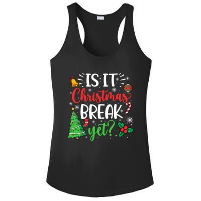 Groovy Christmas Is It Christmas Break Yet Retro Xmas Tree Cute Gift Ladies PosiCharge Competitor Racerback Tank