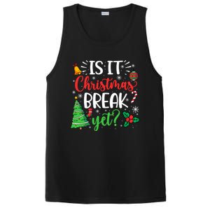 Groovy Christmas Is It Christmas Break Yet Retro Xmas Tree Cute Gift PosiCharge Competitor Tank