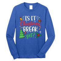 Groovy Christmas Is It Christmas Break Yet Retro Xmas Tree Cute Gift Long Sleeve Shirt