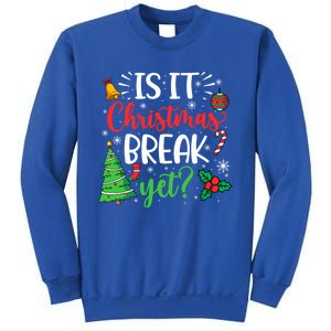 Groovy Christmas Is It Christmas Break Yet Retro Xmas Tree Cute Gift Sweatshirt