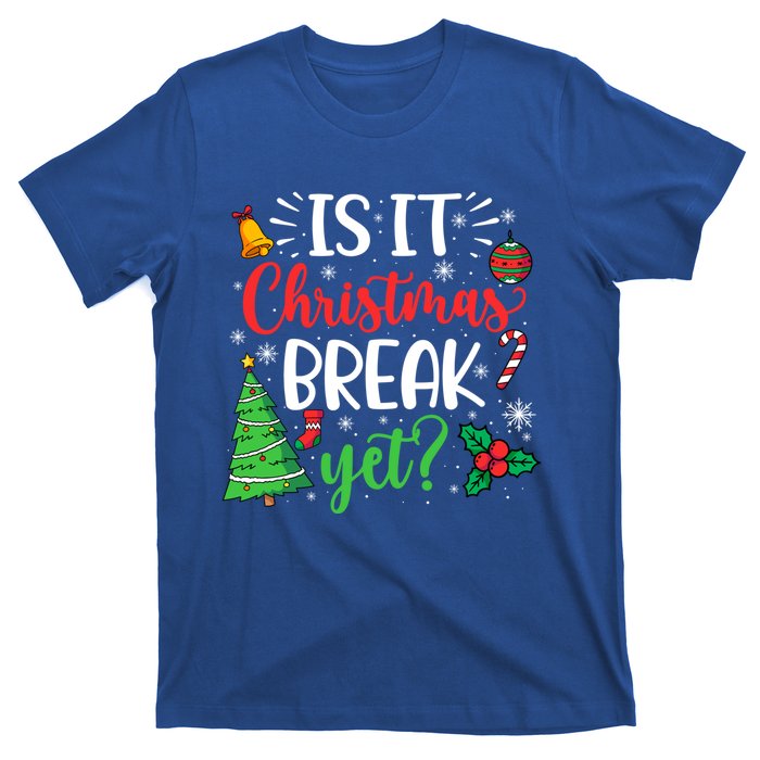 Groovy Christmas Is It Christmas Break Yet Retro Xmas Tree Cute Gift T-Shirt