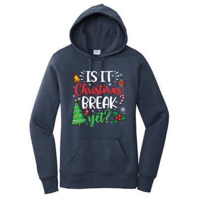 Groovy Christmas Is It Christmas Break Yet Retro Xmas Tree Cute Gift Women's Pullover Hoodie