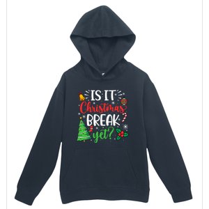 Groovy Christmas Is It Christmas Break Yet Retro Xmas Tree Cute Gift Urban Pullover Hoodie