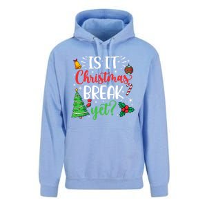 Groovy Christmas Is It Christmas Break Yet Retro Xmas Tree Cute Gift Unisex Surf Hoodie