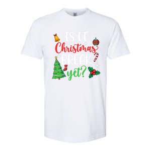 Groovy Christmas Is It Christmas Break Yet Retro Xmas Tree Cute Gift Softstyle CVC T-Shirt