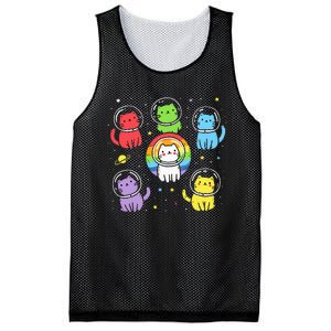 Gay Cats In Space Rainbow Pride Month Lgbt Ally Mesh Reversible Basketball Jersey Tank