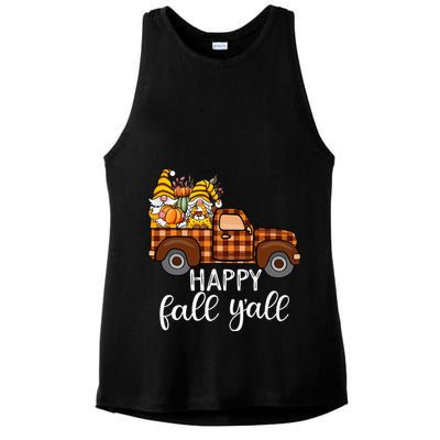 Gnomes Couple In Truck Pumpkin Spice Fall Yall Autumn Gnome Ladies PosiCharge Tri-Blend Wicking Tank