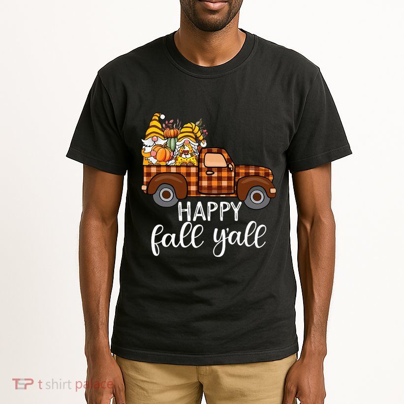 Gnomes Couple In Truck Pumpkin Spice Fall Yall Autumn Gnome Tall T-Shirt