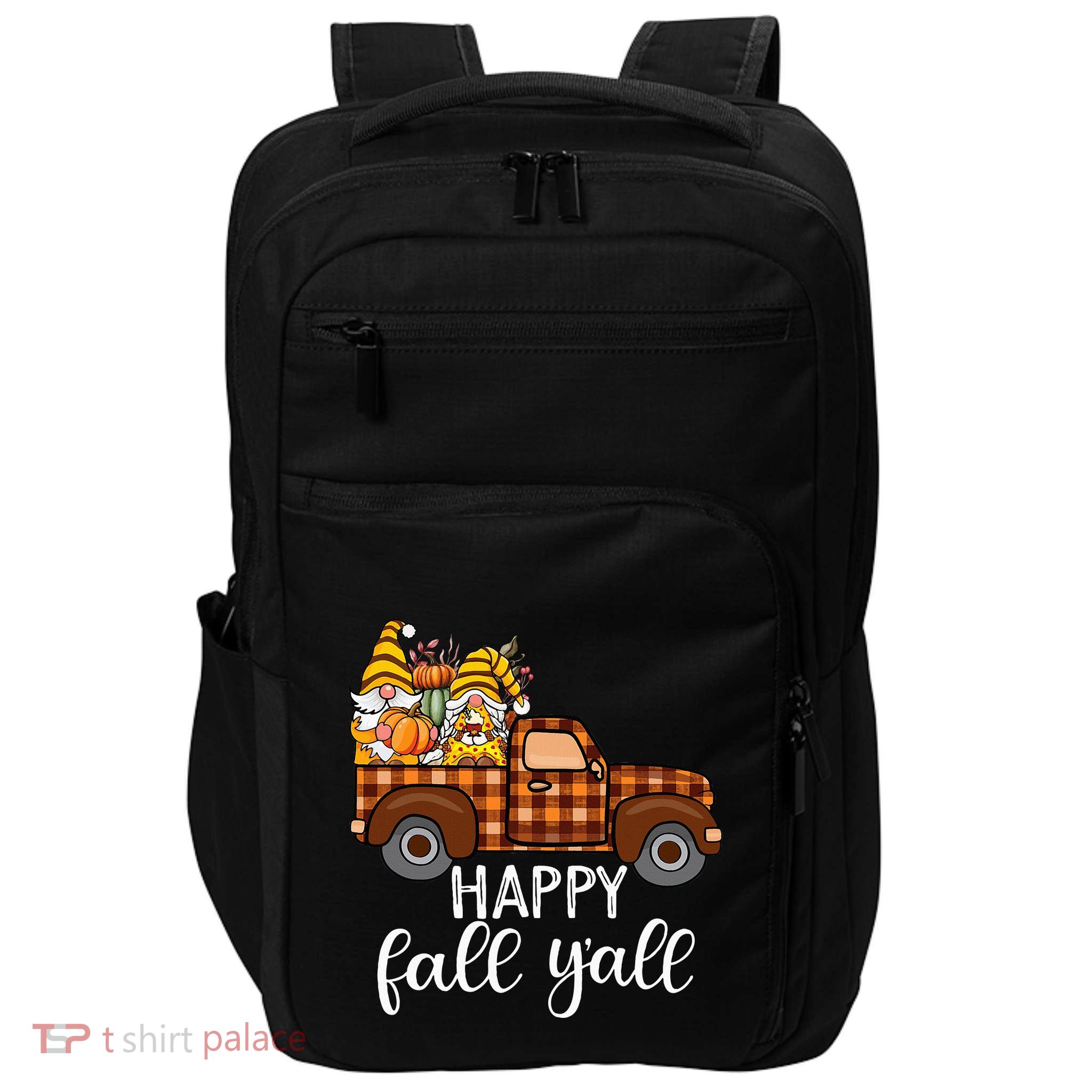 Gnomes Couple In Truck Pumpkin Spice Fall Yall Autumn Gnome Impact Tech Backpack