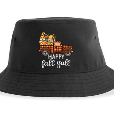 Gnomes Couple In Truck Pumpkin Spice Fall Yall Autumn Gnome Sustainable Bucket Hat