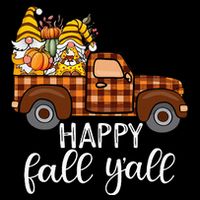 Gnomes Couple In Truck Pumpkin Spice Fall Yall Autumn Gnome Sustainable Bucket Hat