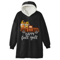 Gnomes Couple In Truck Pumpkin Spice Fall Yall Autumn Gnome Hooded Wearable Blanket