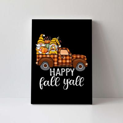 Gnomes Couple In Truck Pumpkin Spice Fall Yall Autumn Gnome Canvas