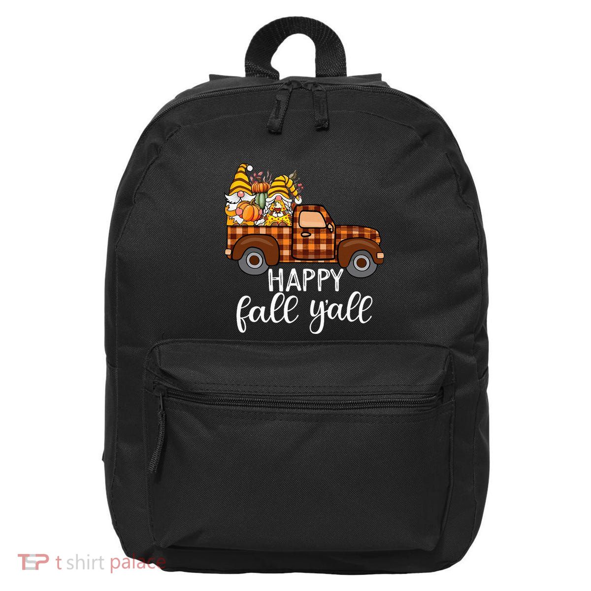 Gnomes Couple In Truck Pumpkin Spice Fall Yall Autumn Gnome 16 in Basic Backpack