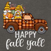 Gnomes Couple In Truck Pumpkin Spice Fall Yall Autumn Gnome Cotton Canvas Backpack