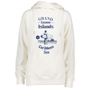 Grand Cayman Islands Womens Funnel Neck Pullover Hood