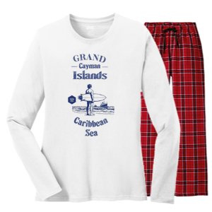 Grand Cayman Islands Women's Long Sleeve Flannel Pajama Set 