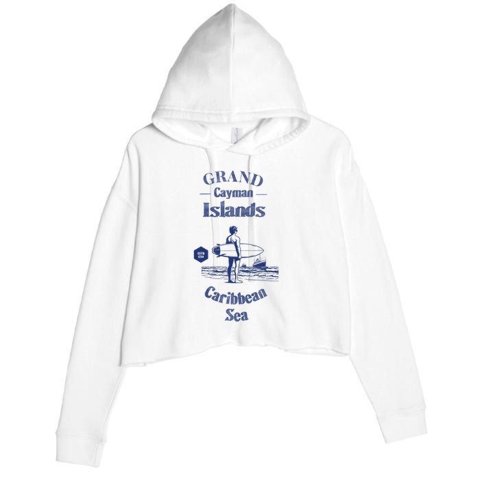 Grand Cayman Islands Crop Fleece Hoodie