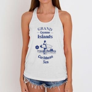 Grand Cayman Islands Women's Knotted Racerback Tank