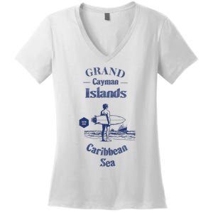 Grand Cayman Islands Women's V-Neck T-Shirt