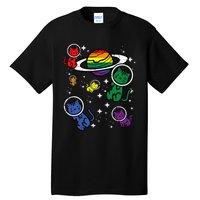 Gay Cats In Space Rainbow Pride Month Lgbtq Ally Tall T-Shirt