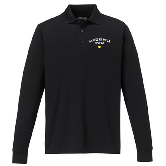 Game Changer Is Wrong Performance Long Sleeve Polo