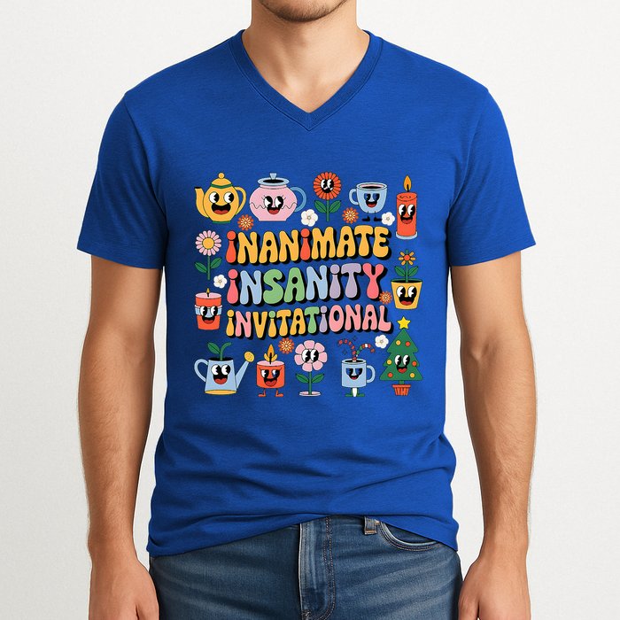 Groovy Creator Ink Inanimate Insanity V-Neck T-Shirt