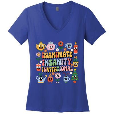 Groovy Creator Ink Inanimate Insanity Women's V-Neck T-Shirt