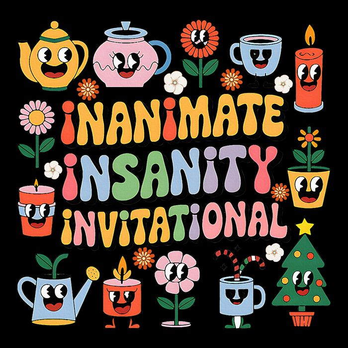 Groovy Creator Ink Inanimate Insanity Black And White Drawstring Bag