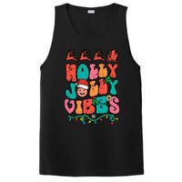 Groovy Christmas Jolly Holly Vibes Retro Xmas PosiCharge Competitor Tank