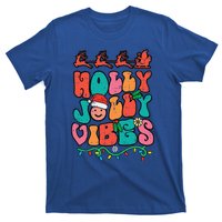 Groovy Christmas Jolly Holly Vibes Retro Xmas Funny Funny T-Shirt