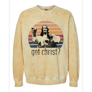 Got Christ Jesus Graphic Christian Funny Colorblast Crewneck Sweatshirt