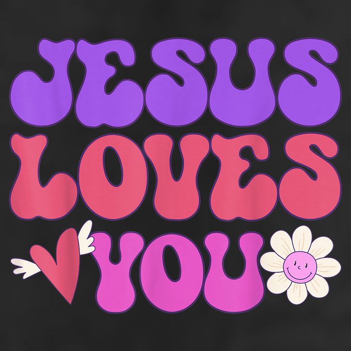Groovy Christian Jesus Loves You 70's Hippie Adult Drive Performance Visor