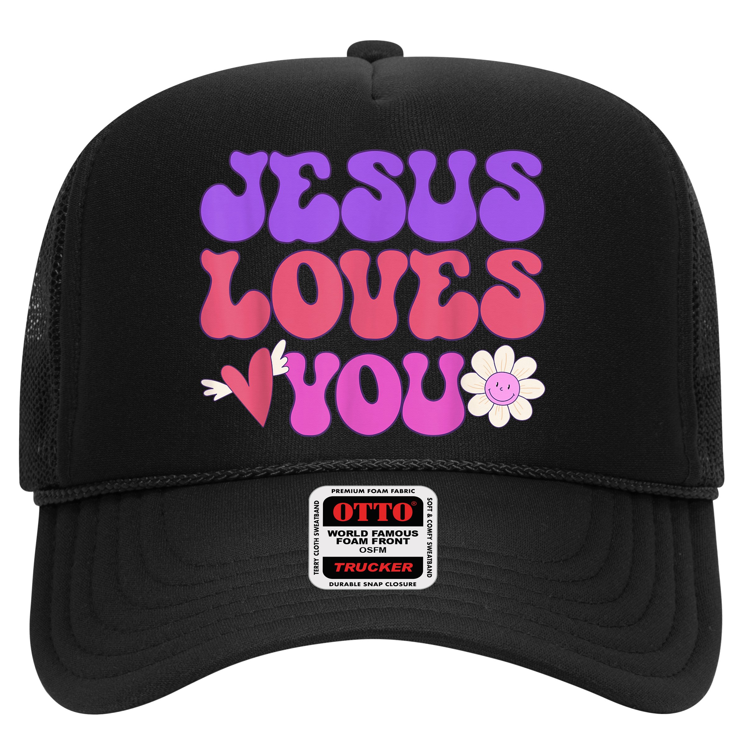 Groovy Christian Jesus Loves You 70's Hippie Hat