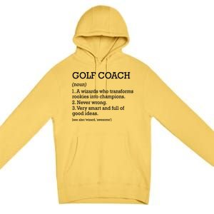 Golf Coach Job Definition Personalized Funny Golf Coach Gift Premium Pullover Hoodie