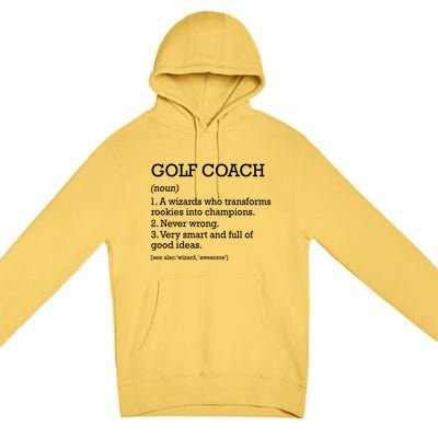 Golf Coach Job Definition Personalized Funny Golf Coach Gift Premium Pullover Hoodie