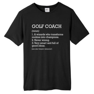 Golf Coach Job Definition Personalized Funny Golf Coach Gift Tall Fusion ChromaSoft Performance T-Shirt