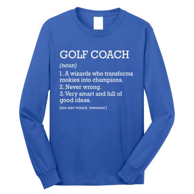 Golf Coach Job Definition Personalized Funny Golf Coach Gift Long Sleeve Shirt