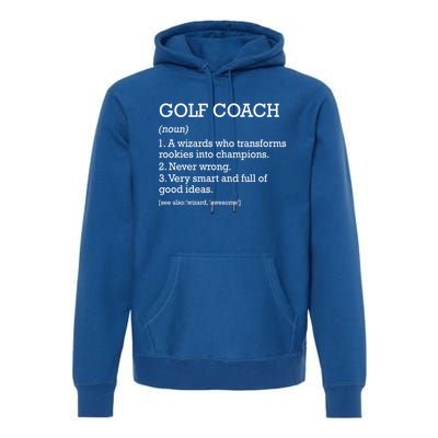 Golf Coach Job Definition Personalized Funny Golf Coach Gift Premium Hoodie