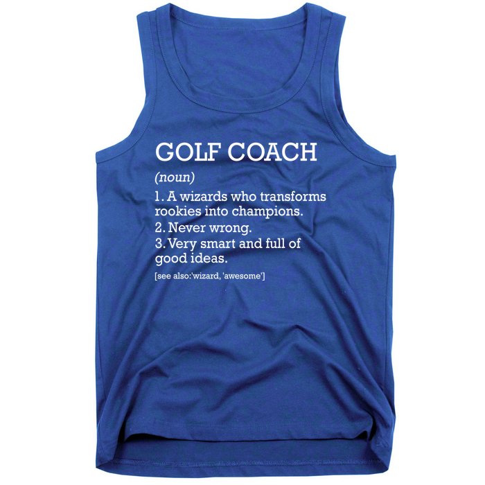 Golf Coach Job Definition Personalized Funny Golf Coach Gift Tank Top